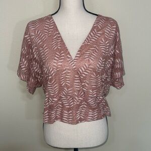 Pink blush lacey crop top size X-large